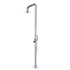 Rubinet Pressure Balance Outdoor Shower with Hand Held Shower & 10" Shower Head - 304 Stainless Steel Chrome
