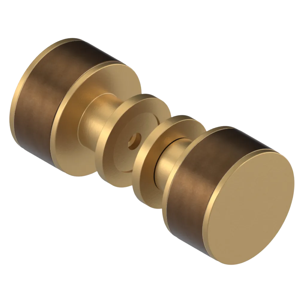 Rubinet Shower Door Knob (set) Satin Gold
