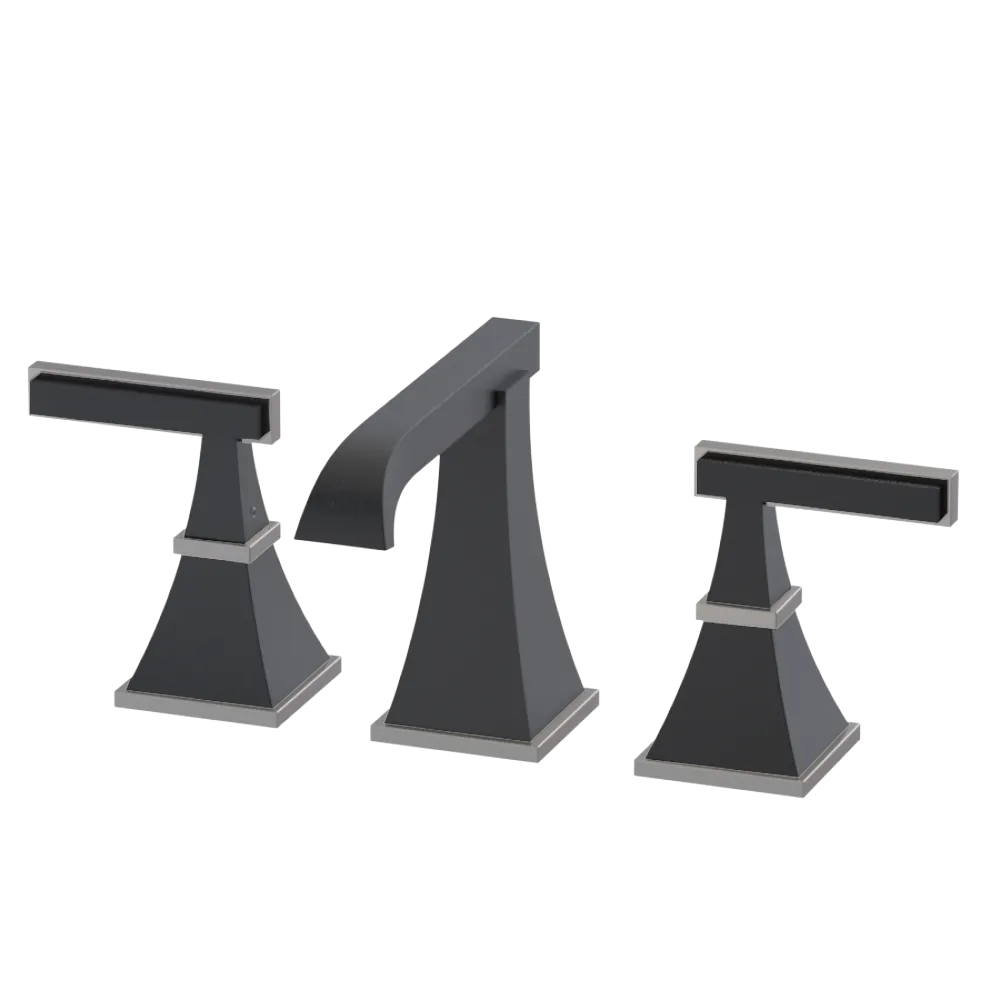 Rubinet Widespread Lav. Set. (less drain) Matt Black