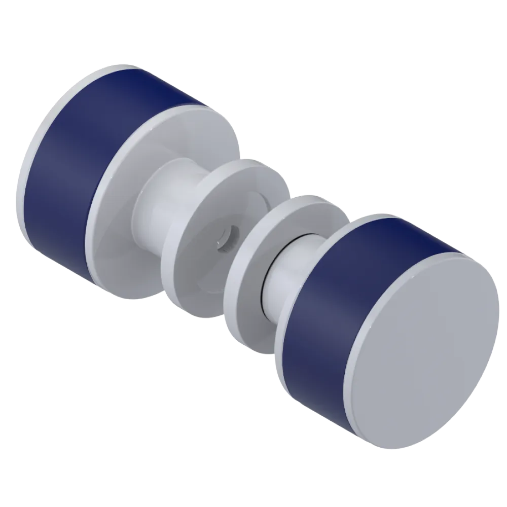 Rubinet Shower Door Knob (set) White