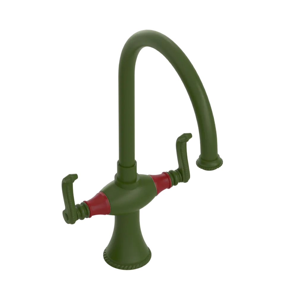 Rubinet Two Handle Single Hole Kitchen Set Green Envy