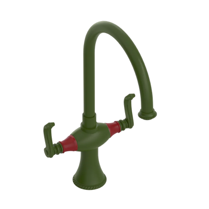 Rubinet Two Handle Single Hole Kitchen Set Green Envy