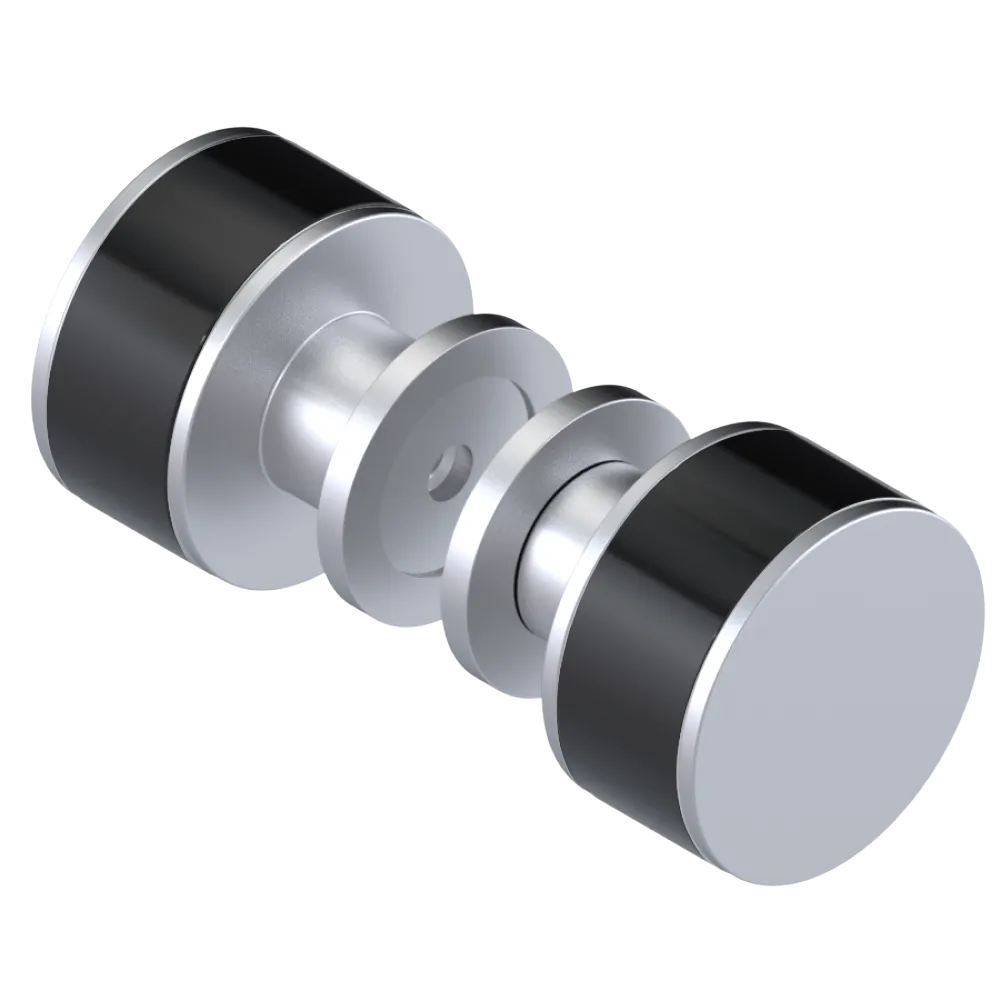 Rubinet Shower Door Knob (set) Satin Chrome
