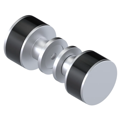 Rubinet Shower Door Knob (set) Satin Chrome