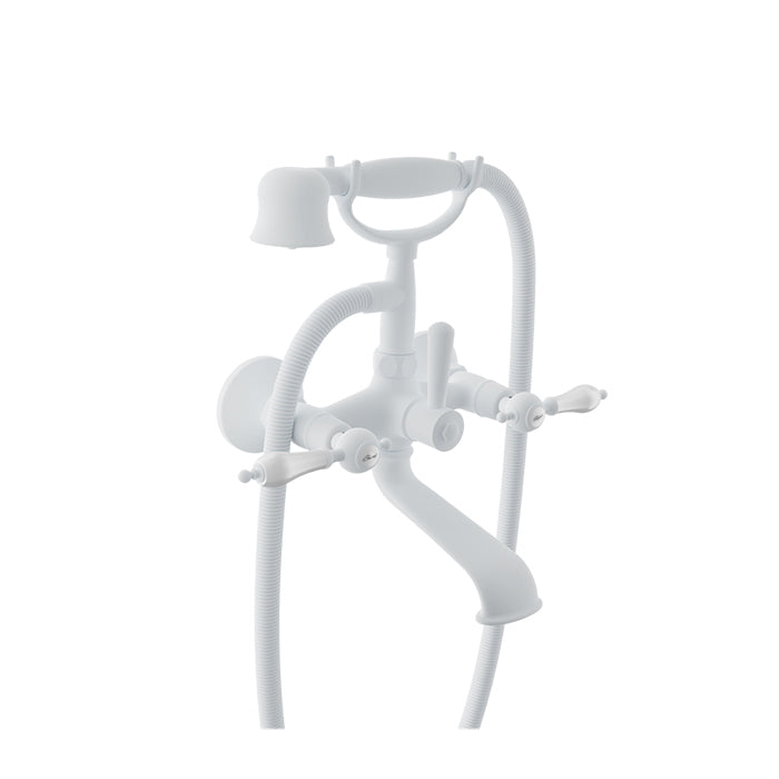 Baril Wall-mounted tub faucet with hand shower