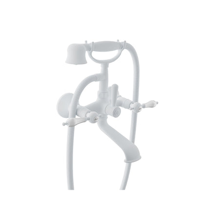 Baril Wall-mounted tub faucet with hand shower