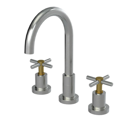 Rubinet Widespread Kitchen Set with LaSalle Spout Satin Nickel