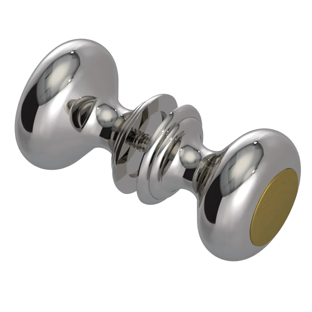 Rubinet Shower Door Knob (set) Polished Nickel
