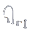 Rubinet Widespread Kitchen Set with Hand Spray Satin Chrome