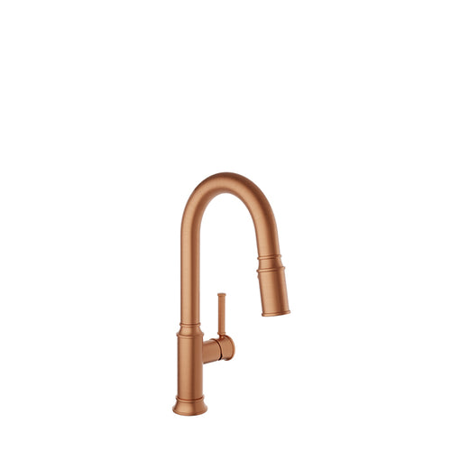 Baril Single-hole bar / prep kitchen faucet with 2-function pull-down spray