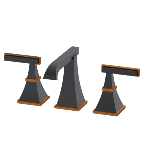 Rubinet Widespread Lav. Set. (less drain) Matt Black