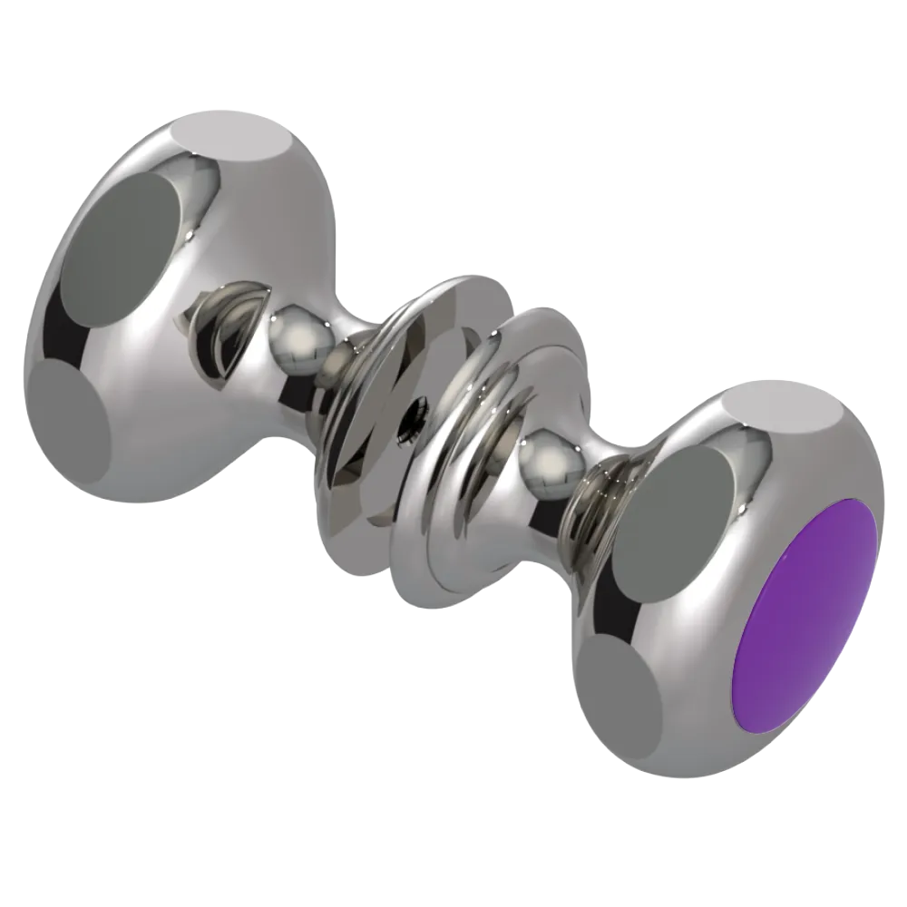 Rubinet Shower Door Knob (set) Polished Nickel
