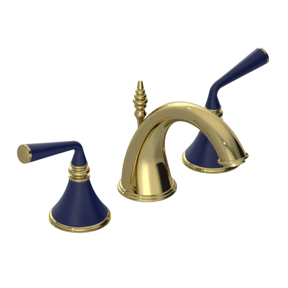 Rubinet Widespread Lav. Set. (less drain) Natural Brass