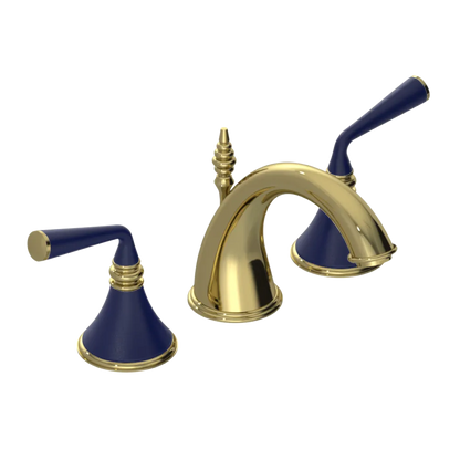 Rubinet Widespread Lav. Set. (less drain) Natural Brass