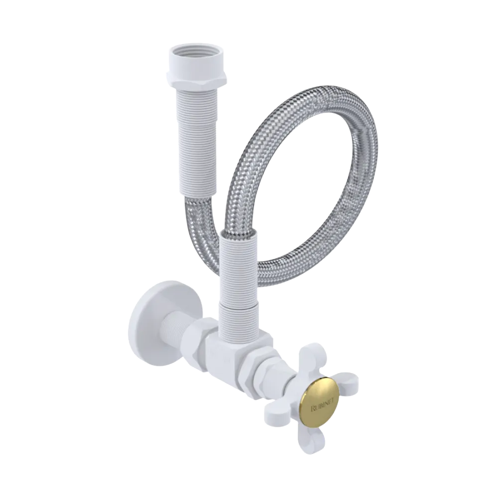 Rubinet Exposed Supply Kit (classic) Matt White