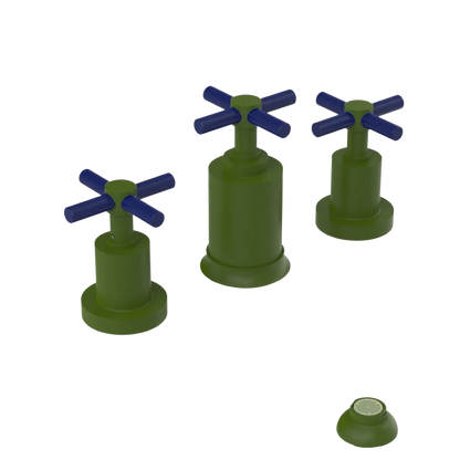 Rubinet Bidet Fitting with Spray, Diverter, and Vacuum Breaker (less drain) Green Envy