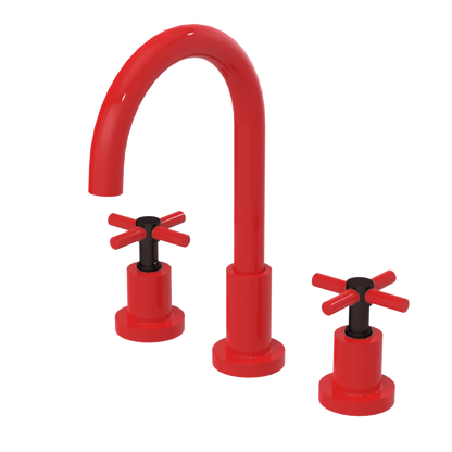Rubinet Widespread Kitchen Set with LaSalle Spout Red