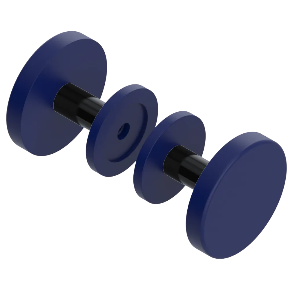 Rubinet Shower Door Knob (set) Midnight Blue