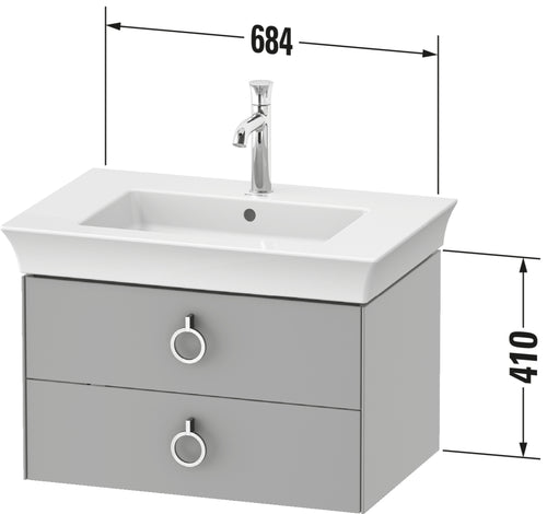 Duravit Tulip Unit Wall-Mount Single-Sink Bathroom Vanity – mounted_wt4351085857010