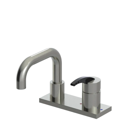 Rubinet 4" Centre Single Control Lav. Set. with Genesis spout (less drain) Satin Nickel