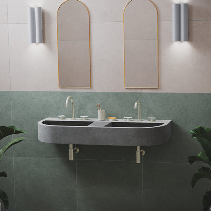 Baril 8" c/c lavatory faucet (without handle), drain included