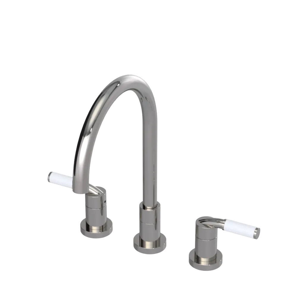 Rubinet Widespread Kitchen Set Polished Nickel