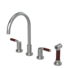 Rubinet Widespread Kitchen Set with Hand Spray Satin Nickel