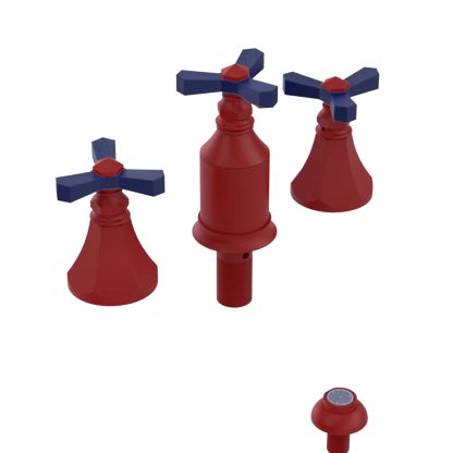 Rubinet Bidet Fitting with Spray, Diverter, and Vacum Breaker (Less Drain) Maroon