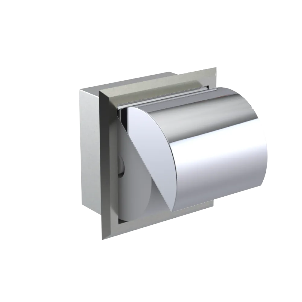 Rubinet RECESSED TOILET PAPER HOLDER Satin Nickel