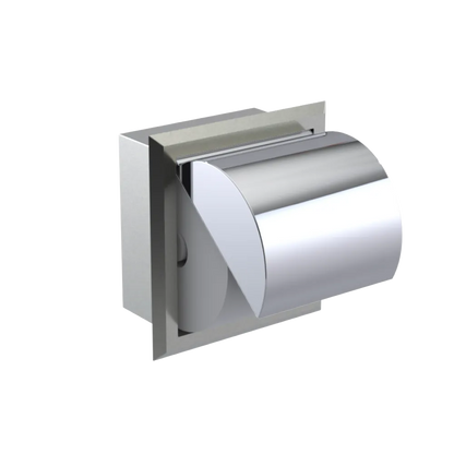 Rubinet RECESSED TOILET PAPER HOLDER Satin Nickel