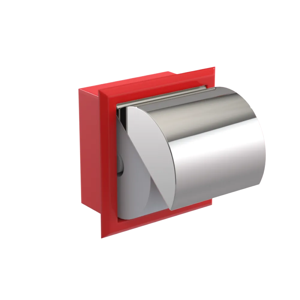 Rubinet RECESSED TOILET PAPER HOLDER Red