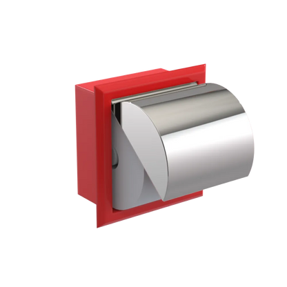 Rubinet RECESSED TOILET PAPER HOLDER Red