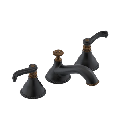 Rubinet Widespread Lav. Set. (less drain) Matt Black