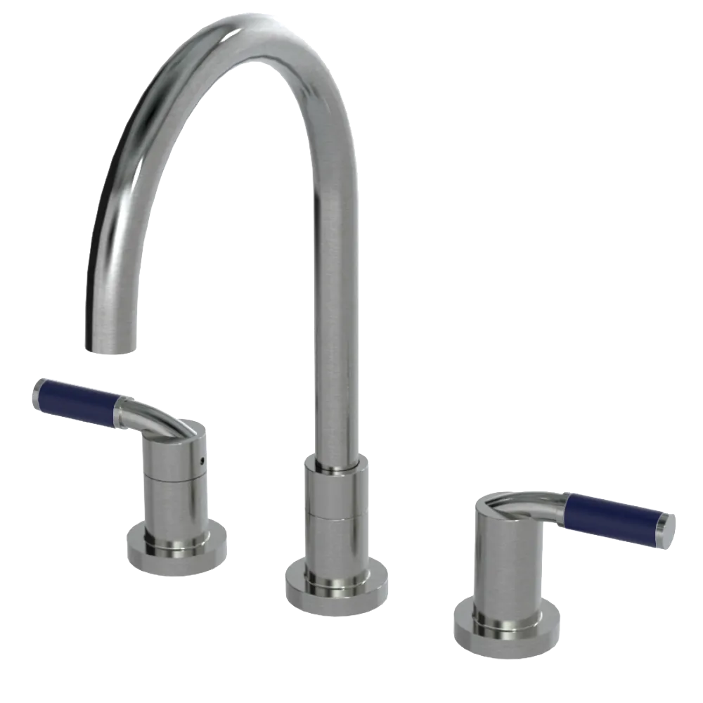 Rubinet Widespread Kitchen Set Satin Nickel