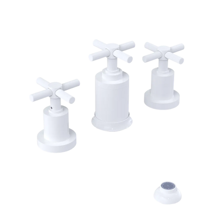 Rubinet Bidet Fitting with Spray, Diverter, and Vacuum Breaker (less drain) White