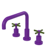 Rubinet Widespread Kitchen Set Purple Haze