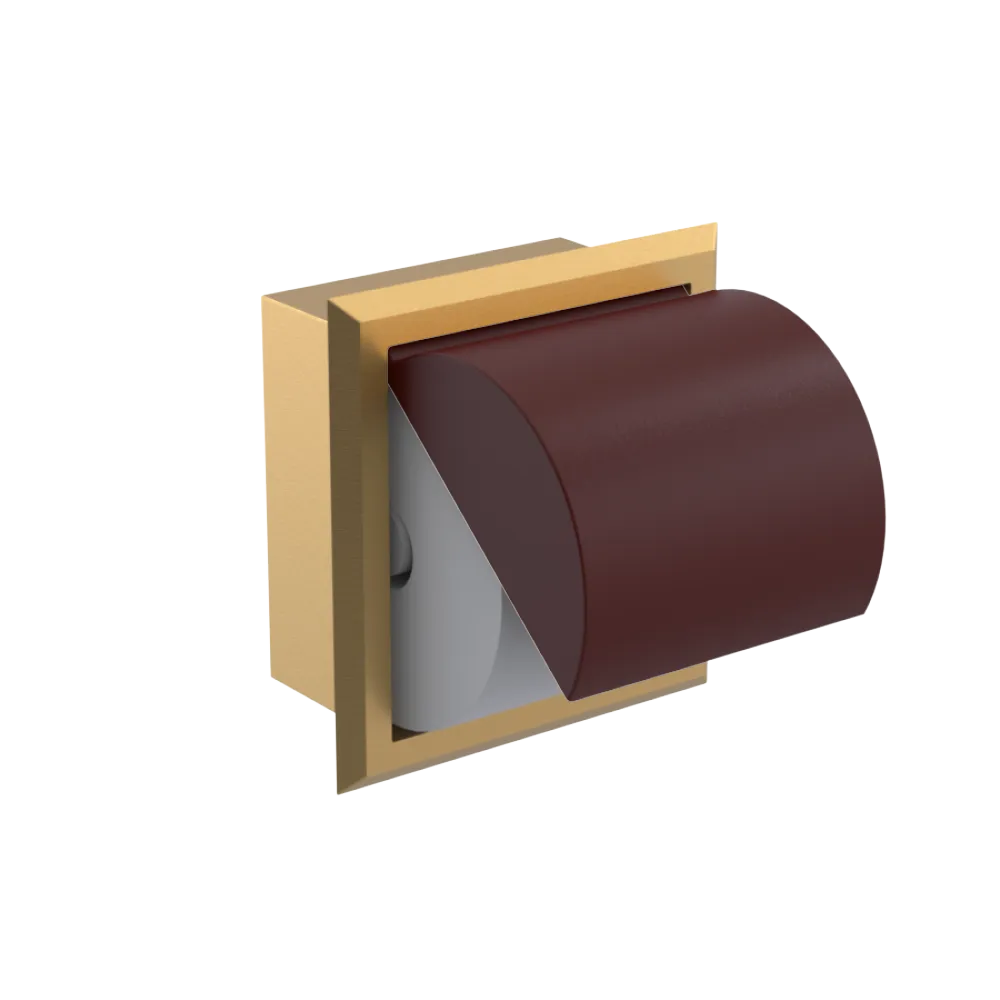 Rubinet RECESSED TOILET PAPER HOLDER Satin Gold