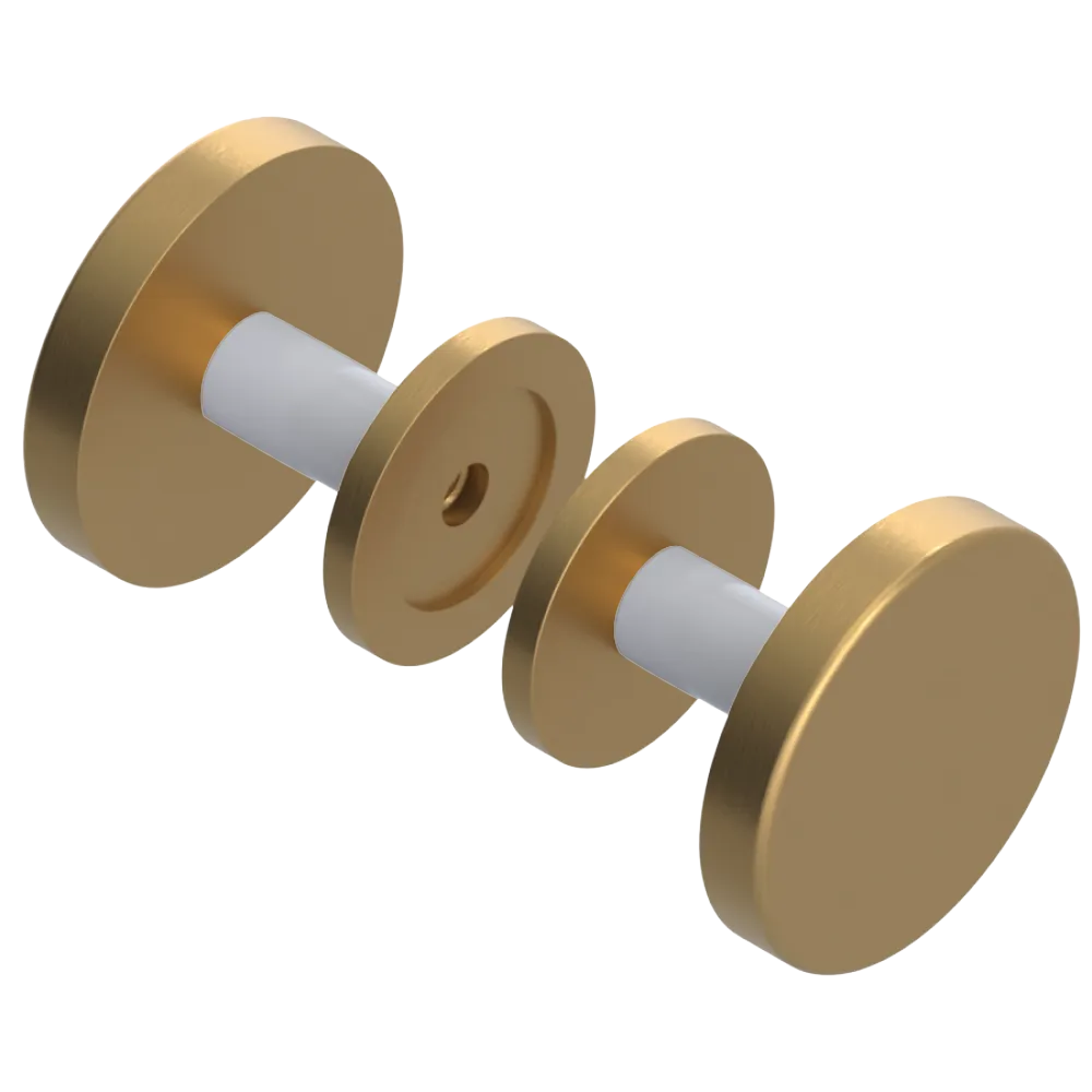 Rubinet Shower Door Knob (set) Satin Gold