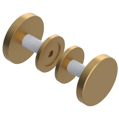 Rubinet Shower Door Knob (set) Satin Gold