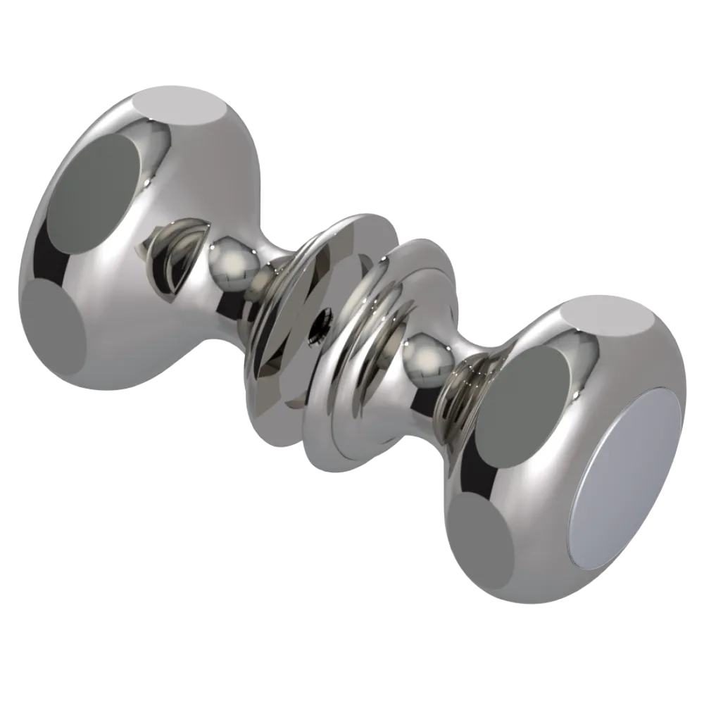 Rubinet Shower Door Knob (set) Polished Nickel