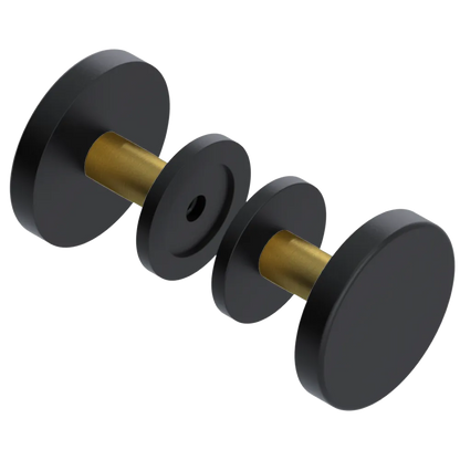 Rubinet Shower Door Knob (set) Matt Black
