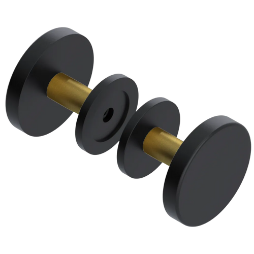 Rubinet Shower Door Knob (set) Matt Black