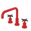 Rubinet Widespread Kitchen Set Red