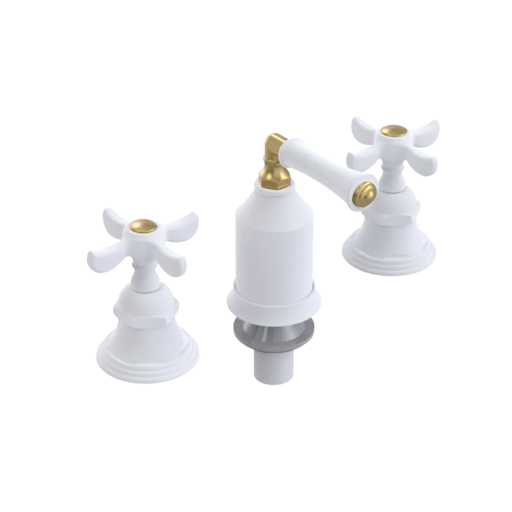 Rubinet Bidet Fitting with Spray, Diverter, and Vacum Breaker (Less Drain) Matt White