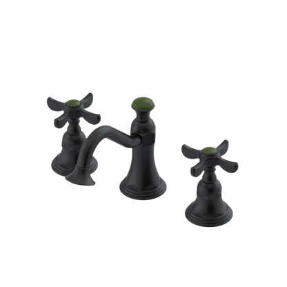 Rubinet Widespread Lav. Set. (less drain) Matt Black