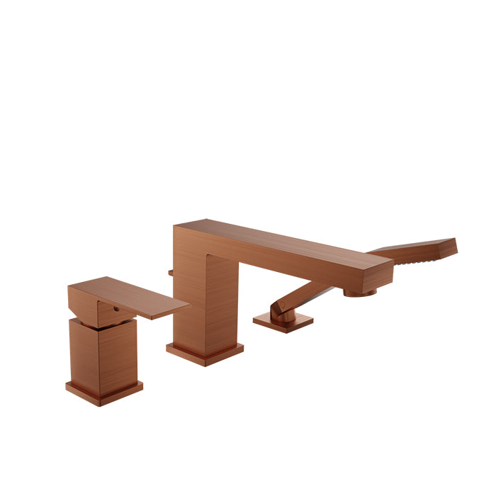 Baril 3-piece tub filler with hand shower