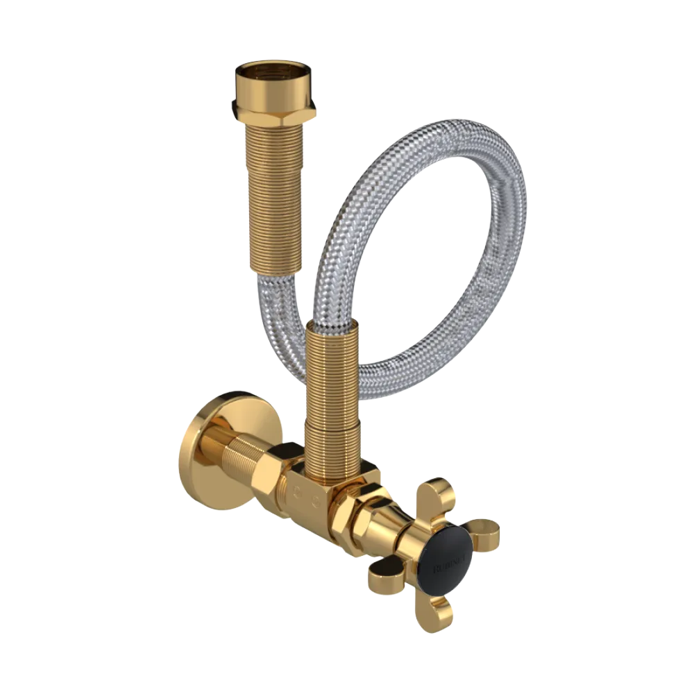 Rubinet Exposed Supply Kit (classic) x2 Gold