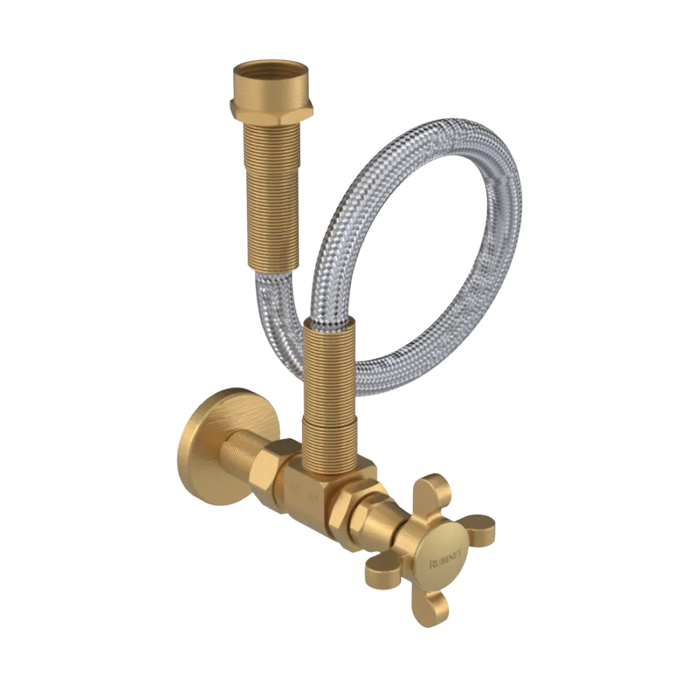 Rubinet Exposed Supply Kit (classic) x2 Satin Gold