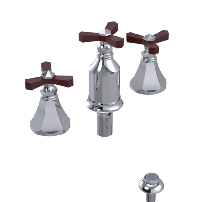 Rubinet Bidet Fitting with Spray, Diverter, and Vacum Breaker (Less Drain) Chrome