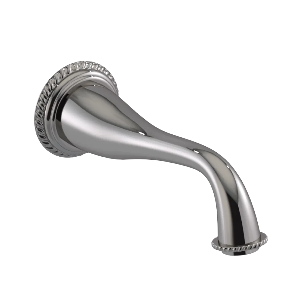 Rubinet Tub Filler Spout Wall Mount Polished Nickel